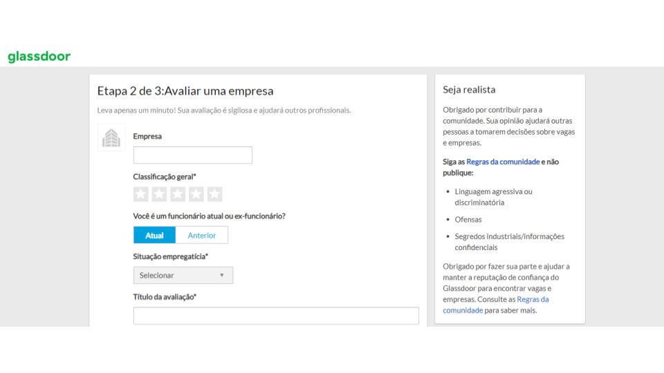 Imagem Ilustrativa. Print do Site Glassdoor